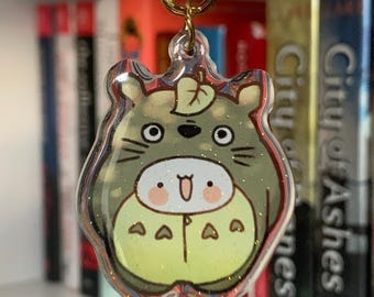 My Neighborhood Totoro glitter keychain: Studio Ghibli Charm