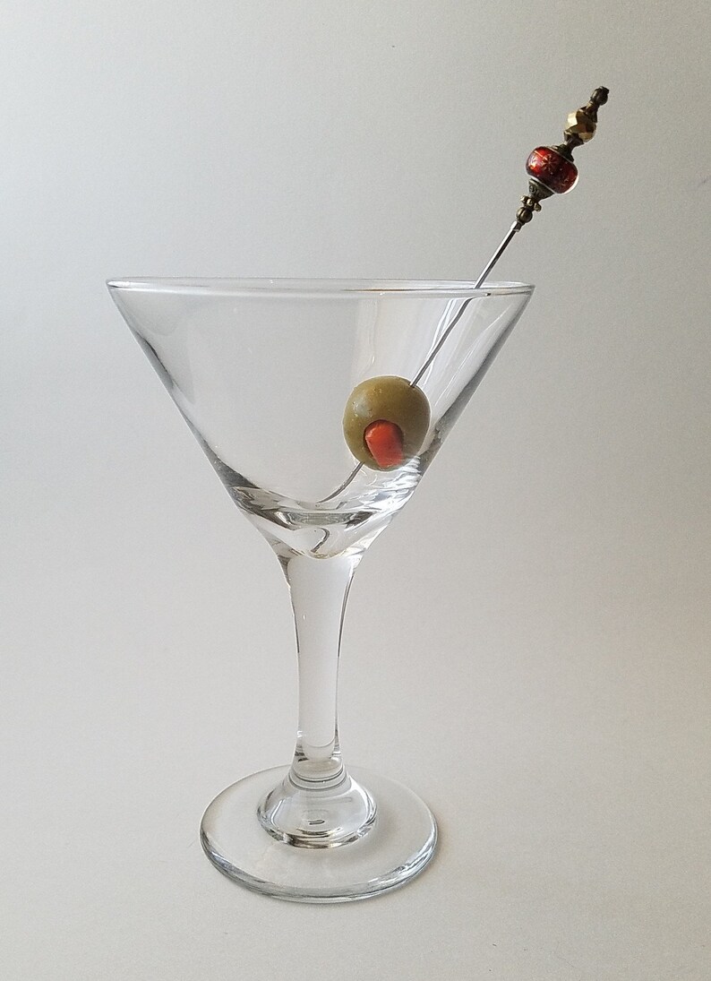 Retro Christmas 4pc Martini Cocktail Pick Set Appetizer Etsy