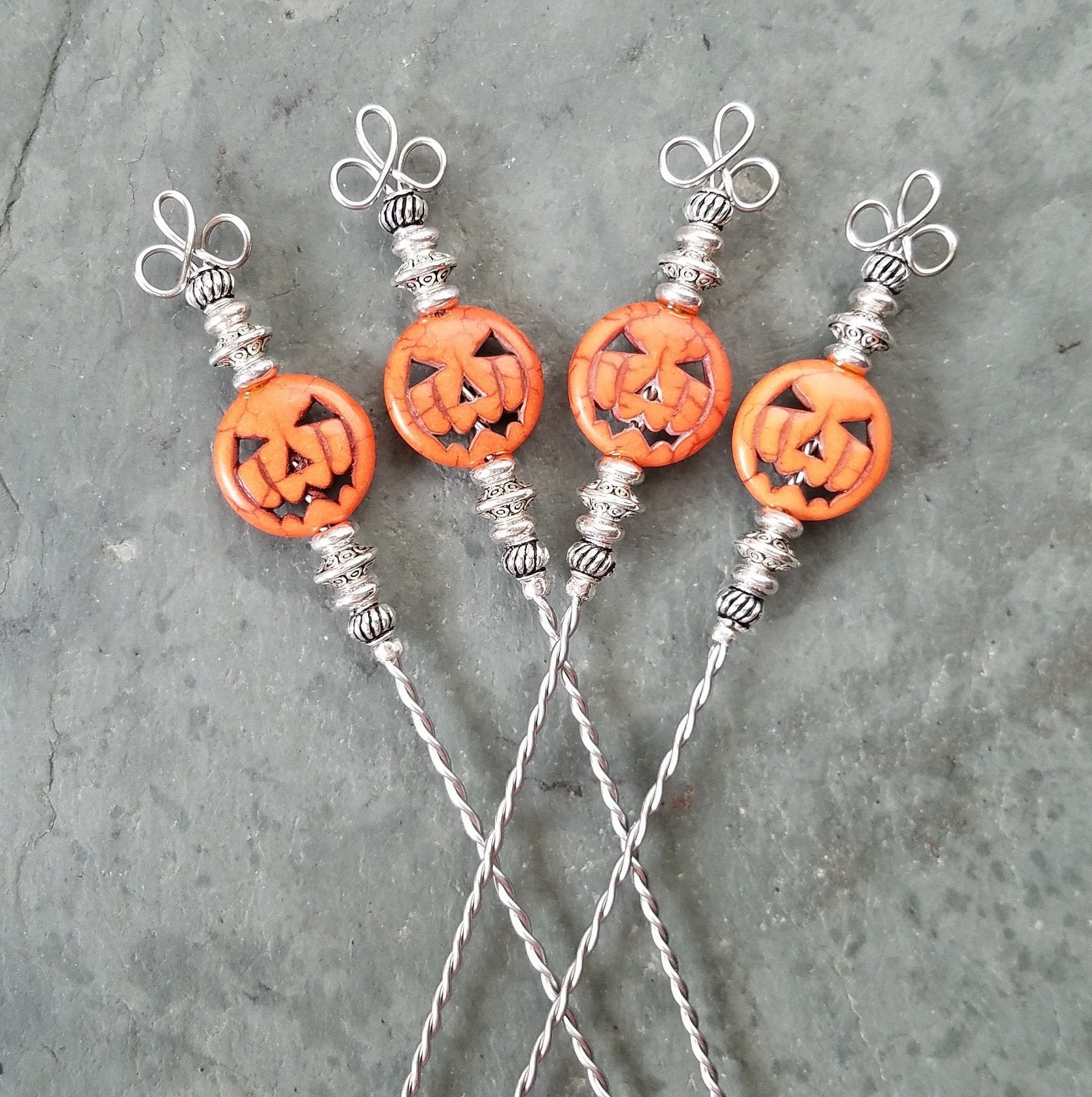 Happy Jackolanterns 4pc Martini Picks Cocktail Picks Etsy