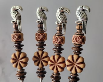 Tiki Toucans, Tiki Bar, Bloody Mary Spikes, Pint Glass Garnish Picks, Appetizer Skewers, Mixologist Barware, Food Grade Stainless Steel