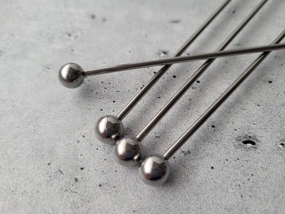Swizzle Stick, Drink Stirrer, Metal Stir Stick, Dotted Concho