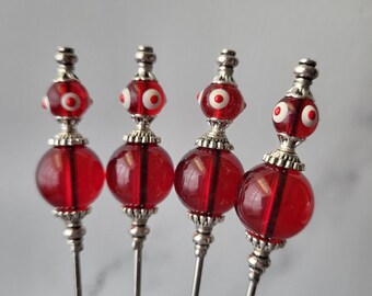 Christmas Globes, Bloody Mary Spikes, Garnish Picks, Appetizer or Dessert Skewer, OOAK Craftcocktail Picks, Food Grade Stainless Steel