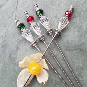 Christmas Icicles, Martini Picks, Cocktail Picks, Appetizer or Dessert Skewers, Mixologist Garnish Pins, Food Grade Stainless Steel