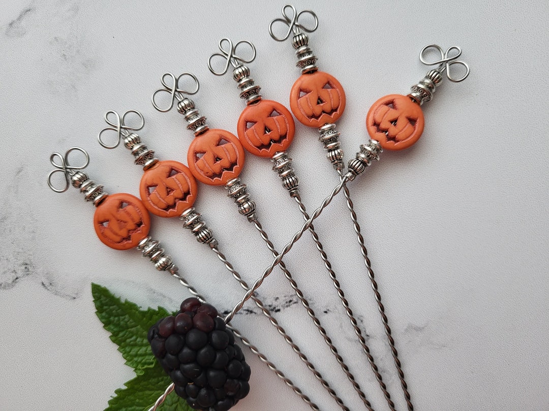 Happy Jackolanterns 6pc Martini Picks Cocktail Picks Etsy