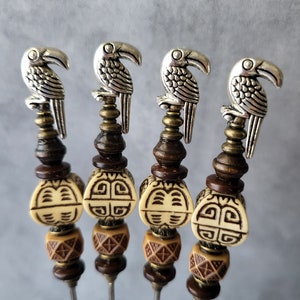 Bermuda Toucans, Tiki Bar, Bloody Mary Spikes, Pint Glass Garnish Picks, Appetizer Skewers, Mixologist Barware, Food Grade Stainless Steel