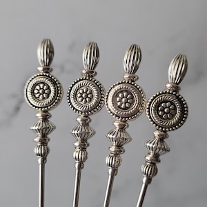 Silverplated Olive Picks, Martini Picks, Cocktail Picks, Garnish Picks, Appetizer Skewers, Home Bar, Mixologist, Food Grade Stainless Steel