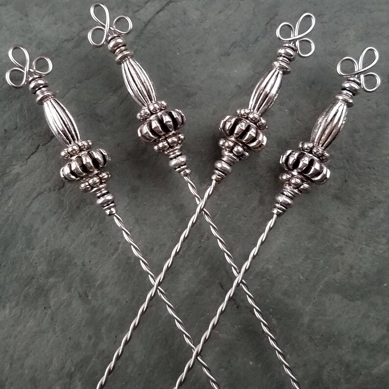 Silver Plated Olive Picks 4pc Martini Picks Cocktail Picks Etsy