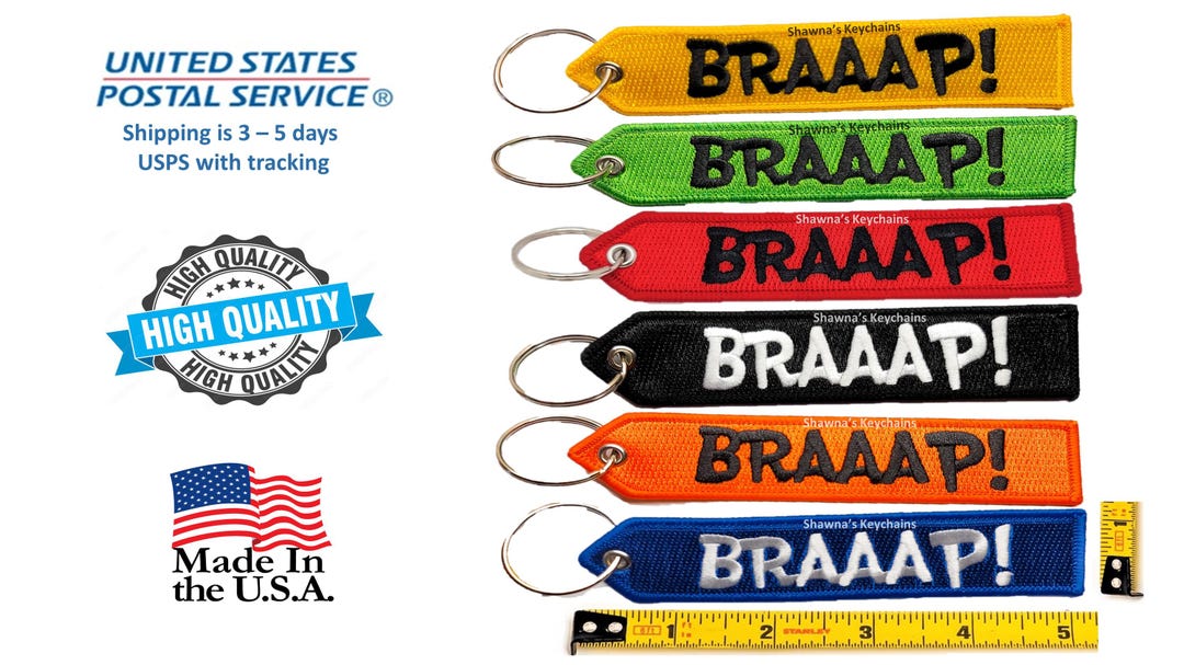 BRAAAP! Keychain Patch High-quality Dirt Bike Embroidery | 2-sided ...