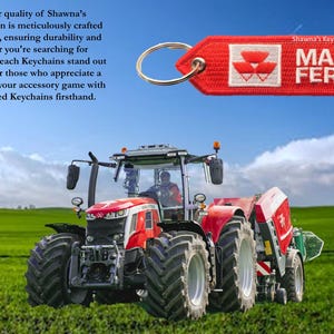 Massey Ferguson Broderad Nyckelring | Traktornyckelring