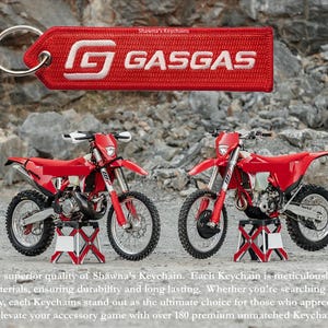 GasGas Motocross Keychain Patch | Embroidered Keyring for Enduro | AMA GNCC Key Fob | Keychain for Riders | Fabric Key Fob | Biker Keychain