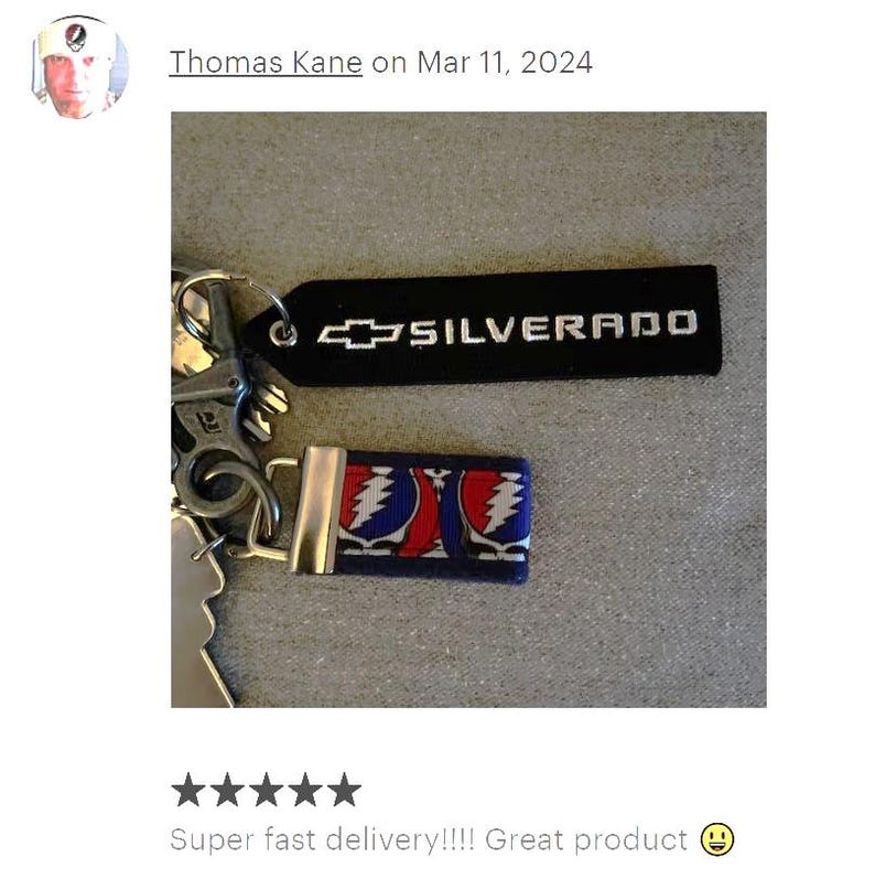 Personalized Tractor Acrylic Keychain Embroidered Key Fob Massey