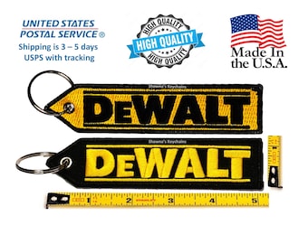 DeWALT 刺繍キーホルダー | 丈夫な布製キーホルダー