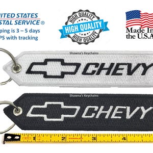Chevy Cars Keychain Patch | SUV Keychain | Trucks Keychain | High-Quality Keyring | Embroidered Fabric Key Fob | Chevrolet Accessories