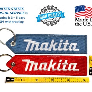 MAKITA Embroidered Keychain | Fabric Key Fob