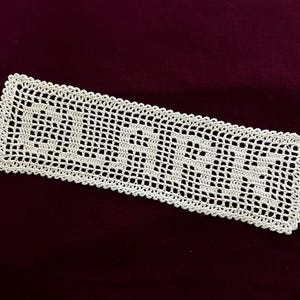 custom crochet name, crochet name gift, name gift, gift for wedding, Mother’s Day gift, gift for any occasion, filet crochet