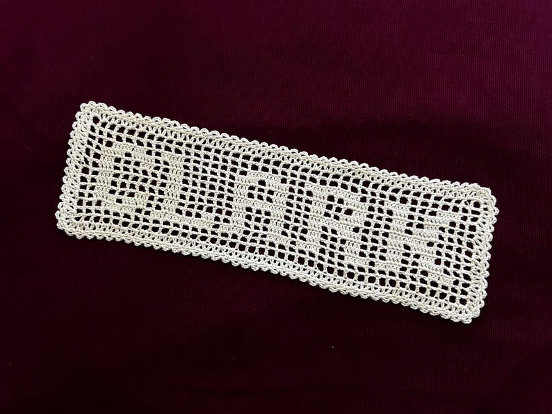 Custom crochet name - “Gabrielle & Dalton”
