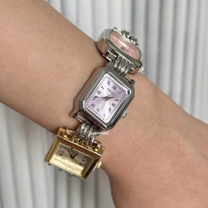 Pulsera con esferas de reloj estilo punk, pulsera para 3 relojes, pulsera multireloj, pulsera unisex, joyería gótica Whimsigoth, pulsera Y2K