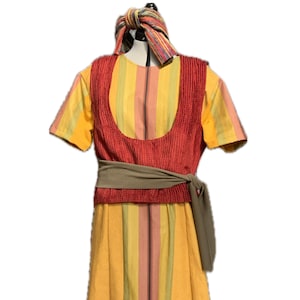 Ancient costume unisex for plays and dramas, Christmas costume, bible costume, Hebrew costume, Jewish costume in orange & yellow
