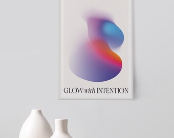 Feminine Aura Energy Art Print, Glow With Intention (Digital Download)