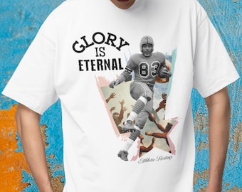 Ruhm ist ewig athletisches Erbe Trainings-Shirt übergroßes Boxy T-Shirt Klassische Konkurrenten Geschenk Siegeskultur