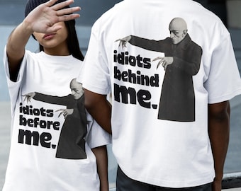 Vampyrskjorta Överdimensionerad Boxy Tee Folkmassapositionering Barnslig Humor T-shirt Offentliga Rum Gåva