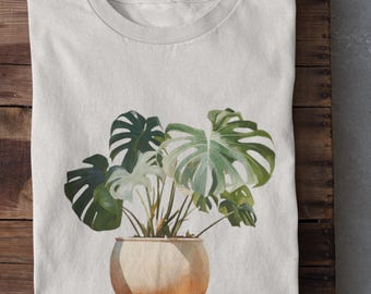 Monstera Plant T-Shirt Botanical T-Shirt Gift For Plant Lovers