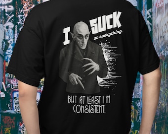 Vampyr T-shirt Överdimensionerad Boxy Tee Självmedvetenhetströja Snygg T-shirt Rolig Perspektiv Gåva