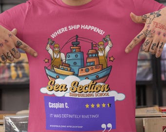Camiseta con mensaje "Donde sucede el barco", regalo divertido para marineros