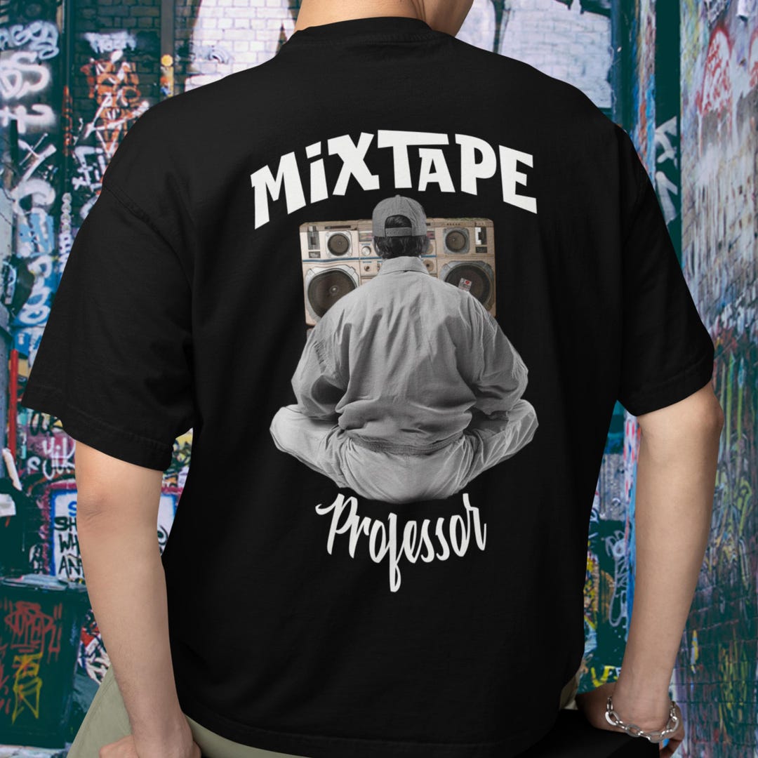 Prof The Rapper Merch Mixtape Professor Oversized Boxy Tee Retro Boombox Cassette T-shirt Hip ...