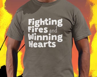 Branden blussen en harten winnen Shirt brandweer T-shirt Cadeau voor eerstehulpverleners