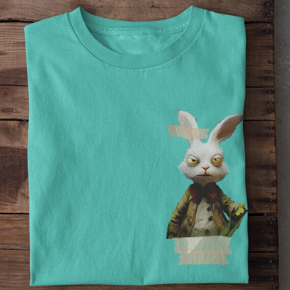 White Rabbit Shirt Vintage T-shirt Gift for Alice Fans Don't