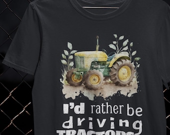 Tractor Lovers Unisex Gift Tee For Heavy Machinery Operators Retro Look Farm Apparel Vintage Style Gift T-Shirt For Farmers Cool Gift Shirt