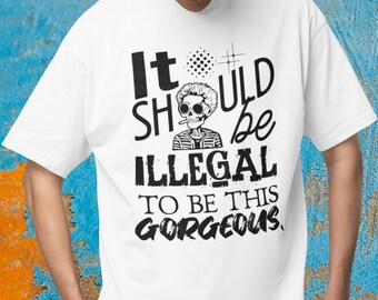 Illegal wunderschöne übergroße Boxy T-Shirt Alpha Vertrauen Shirt Power Präsenz T-Shirt Swagger Geschenk