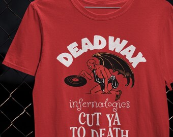 Deadwax DJシャツ スクラッチマスターTシャツ ヒップホップDJギフト ビニールターンテーブルTシャツ