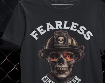 Camiseta vintage de bombero intrépido, regalo de bombero, camiseta de primeros auxilios