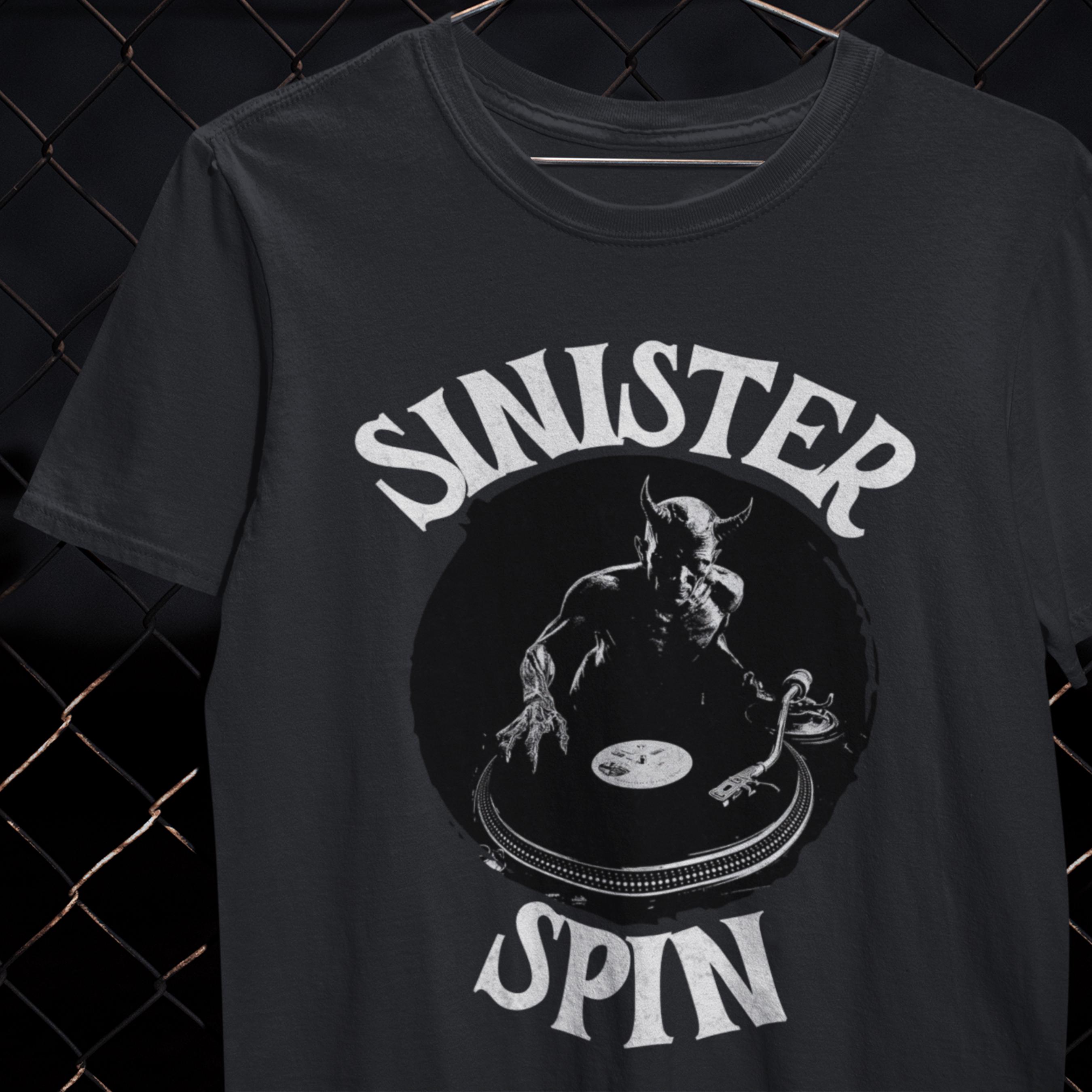 Sinister Spin DJ Shirt Vinyl Demon T-shirt Hip Hop DJ Gift