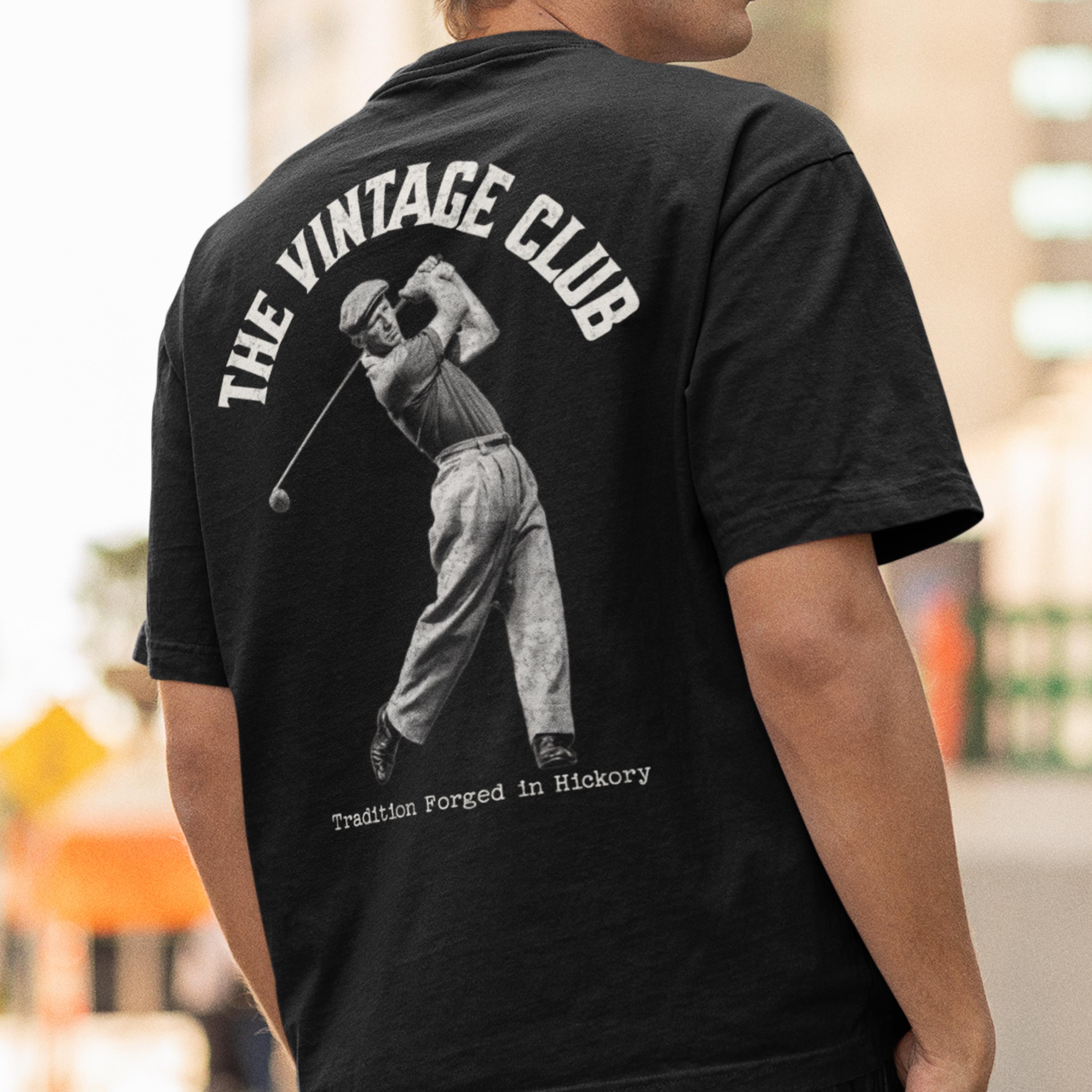 The Vintage Club Oversized Boxy Tee Golf T-shirt Old School Links