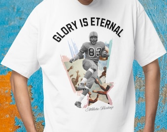 Ruhm ist ewig athletisches Erbe Sport-Shirt übergroßes Boxy T-Shirt Vintage Athleten Geschenk Vermächtnis Champion-Denkweise