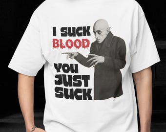 Vampire Shirt Oversized Boxy Tee Insult Shirt Taunt T-Shirt Party Gift Bold Statement