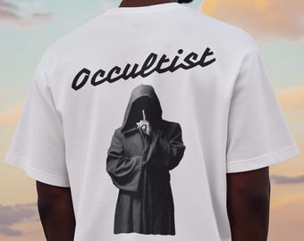 Maglietta oversize squadrata occultista, maglietta ritualista, maglietta con conoscenza esoterica, regalo di arti arcane