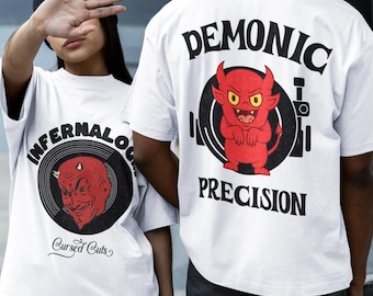 Infernalogix オーバーサイズ ボックスTシャツ DJシャツ リズムコントロールTシャツ ヒップホップ DJギフト スクラッチビニール