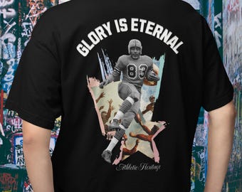 Ruhm ist ewiges athletisches Erbe Trainings-Shirt übergroßes Boxy T-Shirt Disciplin Kultur Geschenk Siegesdoktrin