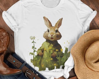 Camiseta de conejo con diseño de liebre de marzo, regalo para amantes de los conejos