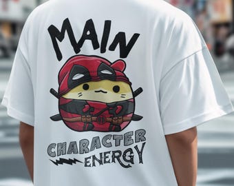 Hauptfigur Energie übergroßes Boxy T-Shirt Held Shirt Verteidiger Thema T-Shirt Protagonist Geschenk