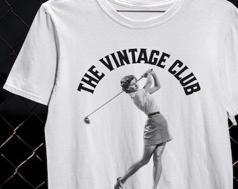 Vintage Club Golf T-Shirt Retro Golfer Tee Classic Fairway Shirt Golf Lover Gift