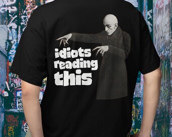 Vampire Shirt Oversized Boxy Tee Snark Shirt Audience Callout T-Shirt Funny Conversation Starter