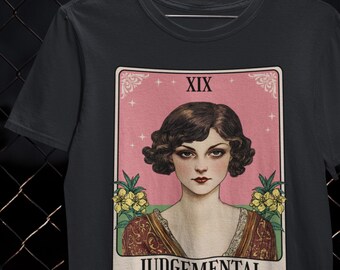 Judgemental Tarot Card Tarot Shirt Opinionated Humor T-Shirt Sarcastic Gift Funny Tarot Tee