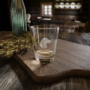 Lucky Dog Irish Pub Shot Glass, St Patricks Day Shot Glass, Irish Whiskey, Barware, Gift for Whiskey Drinker, Etched Shot Glass, Drinkware