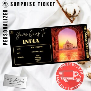 India Ticket Instapkaart Gepersonaliseerde souvenirkaart vliegticket