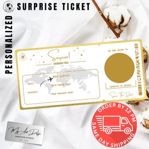 Surprise-instapkaart – uniek gouden reiscadeau en souvenir